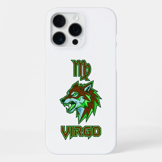 Aesthetic Neon Green Virgo Zodiac iPhone Case (Back)