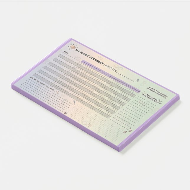 Aesthetic Neurodivergent Habit Tracker Brain Dump Post-it Notes (Angled)