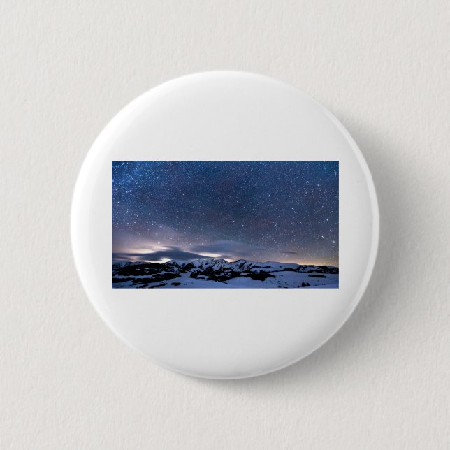 aesthetic night sky 6 cm round badge (Front)
