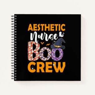 Aesthetic Nurse Boo Crew Spooky Boo Ghost Hallowee Notebook