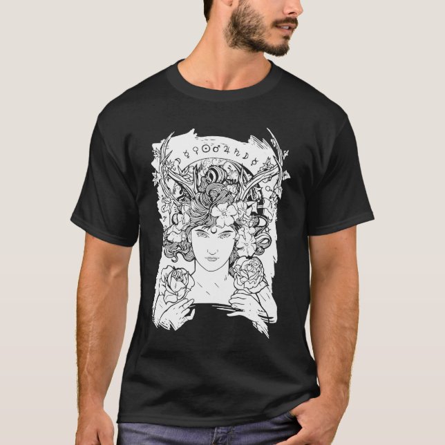Aesthetic Occult Witch Witchcraft Flowers Roses Wo T-Shirt (Front)