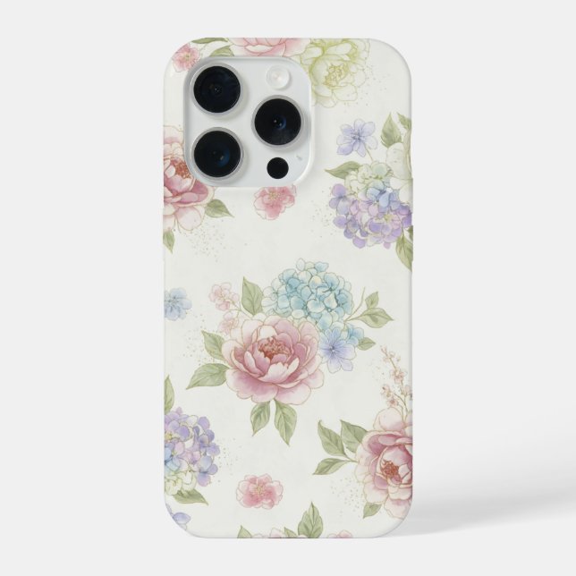 Aesthetic Pastel Peony iPhone Case (Back)