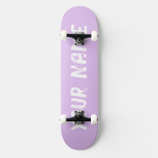 Aesthetic Pastel Purple Skateboard (Front)