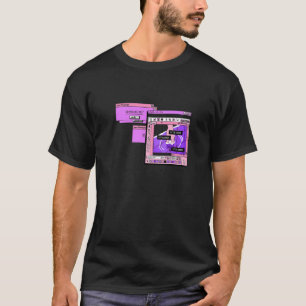 Aesthetic PC Browser Vaporwave Sad Illustration   T-Shirt