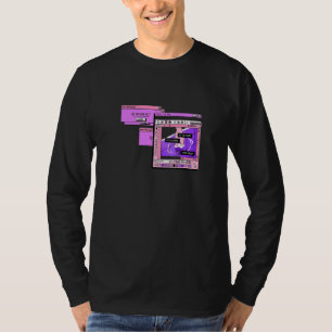 Aesthetic PC Browser Vaporwave Sad Illustration   T-Shirt
