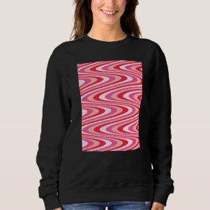 Aesthetic Pink And Red Swirls Pastel Pinks Sweatshirt
