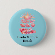 Aesthetic Pink Beach Sunset Watercolor