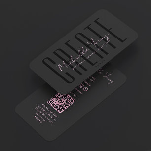 Aesthetic Pink Digital Content Creator Business Card