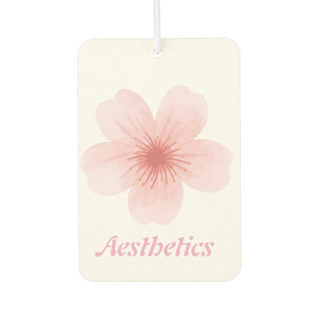 Aesthetic Pink Flower  Car Air Freshener (Front)
