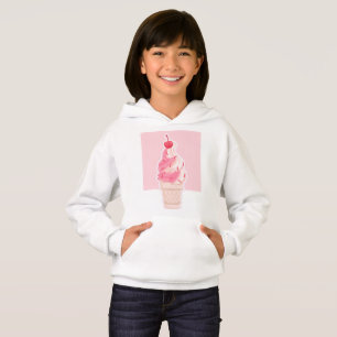 Aesthetic Pink Ice Cream Hoodie 01