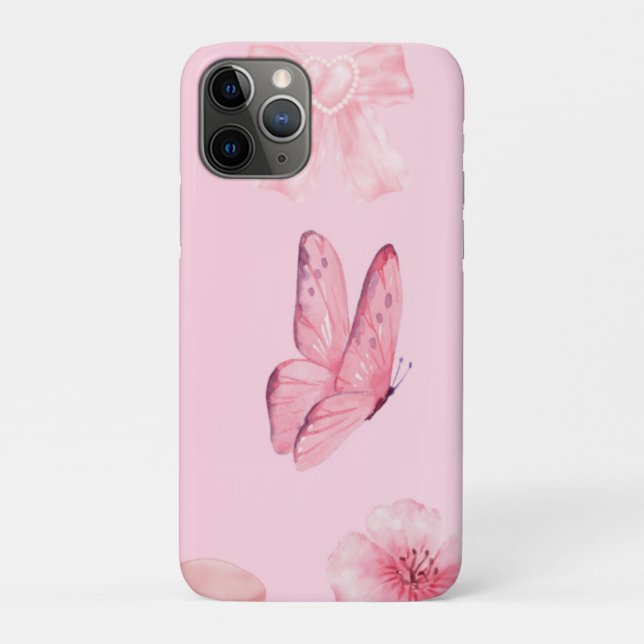 Aesthetic pink iPhone case  (Back)