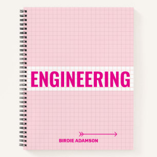 Aesthetic Pink Math & Engineering Graph Paper Notebook