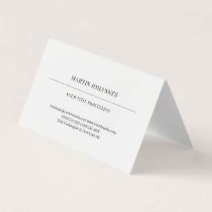 Aesthetic Plain Professional Black & White Modern Business Card