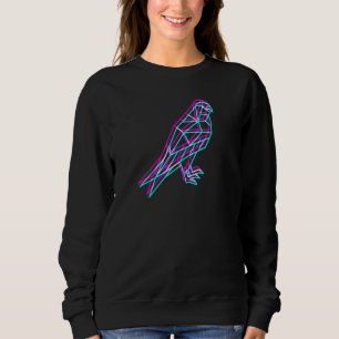 Aesthetic Polygon Bald Eagle Soft Electronic Anagl Sweatshirt