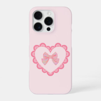 Aesthetic Pretty Pink Bow Heart Phone Case