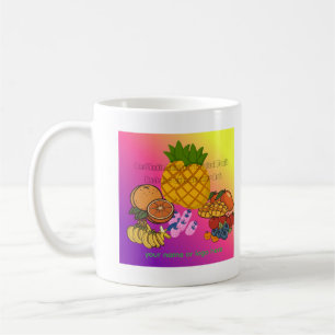 Aesthetic Rainbow Tropical Fruit Basket Cute Summe Coffee Mug