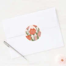 Aesthetic Red and Pink Rose Round Sticker
