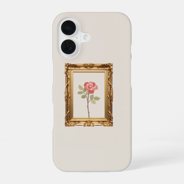 Aesthetic Rose Frame Phone Case (Back)
