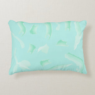 Aesthetic Sage Green Jade Marble Watercolor Seamle Decorative Cushion