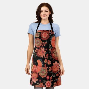 Aesthetic seamless pattern throw pillow apron