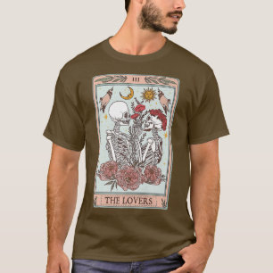 Aesthetic Skeleton The Lovers Tarot Card Reading H T-Shirt