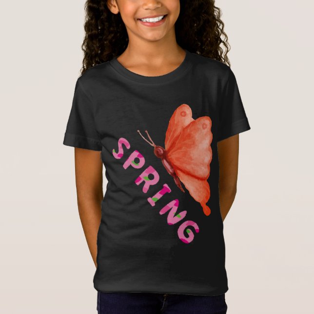  Aesthetic Spring Butterfly Minimalist Graphic T-Shirt (Front)
