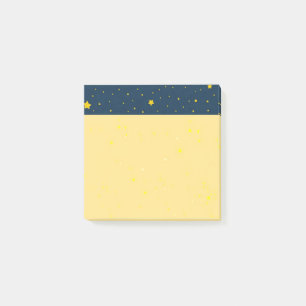 Aesthetic Starry Night Celestial Yellow Post it No Post-it Notes