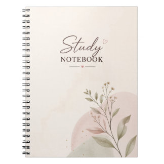 Aesthetic Study Notebook | Pastel Student Journal