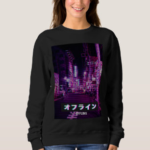 Aesthetic Style Vaporwave Japan 80s Meme Sad Glitc Sweatshirt