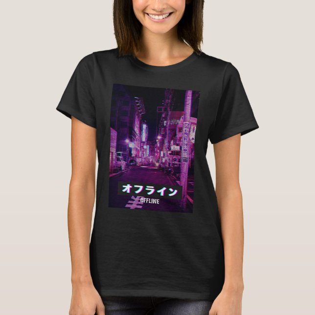 Aesthetic Style Vaporwave Japan 80s Meme Sad Glitc T-Shirt (Front)