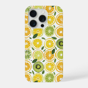 Aesthetic Summer Lemon Pattern iPhone Case