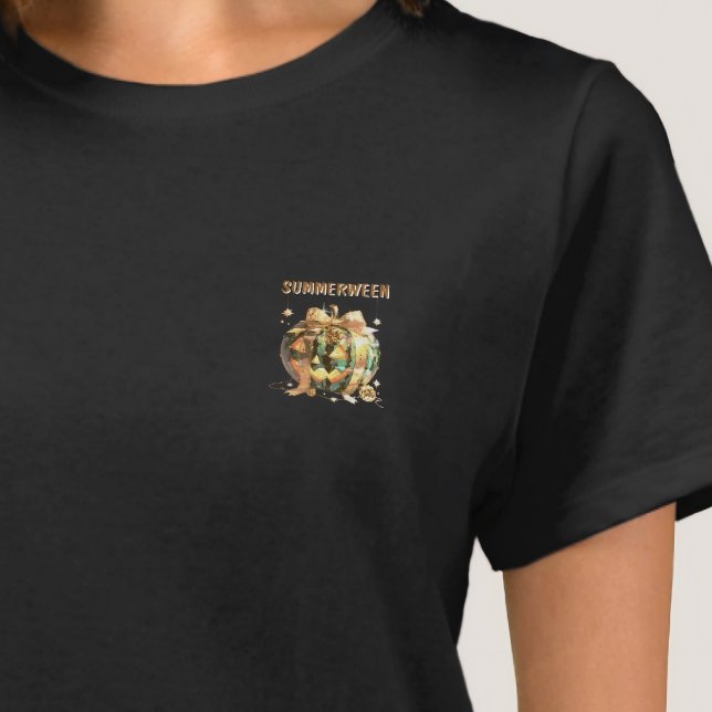 Aesthetic Summerween Trendy Glitzy Jack O'Lantern  T-Shirt (Creator Uploaded)