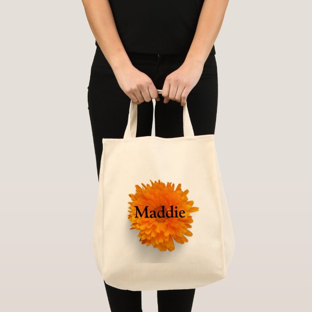 Aesthetic Sunflower name customised Tote Bag (Front (Product))