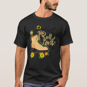 Aesthetic Sunflower Roller Skates Shoes Flower T-Shirt