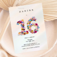 Aesthetic Sweet 16 Birthday Invitation Modern 16th