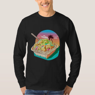Aesthetic Synthwave Fried Rice with 80s Aesthetic T-Shirt