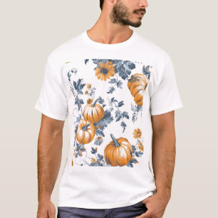 Aesthetic Tiled Pumpkin Pattern T-Shirt