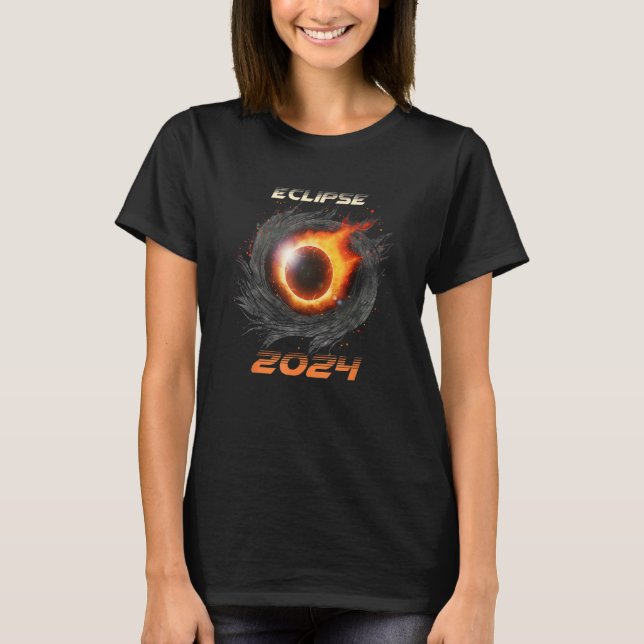 Aesthetic Total Solar Eclipse 2024 T-Shirt (Front)