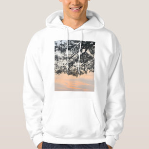 Aesthetic Tree Silhouette Against Pastel Sunset Sk Hoodie