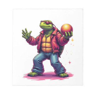 Aesthetic Turtle Disco T-Shirt Notepad