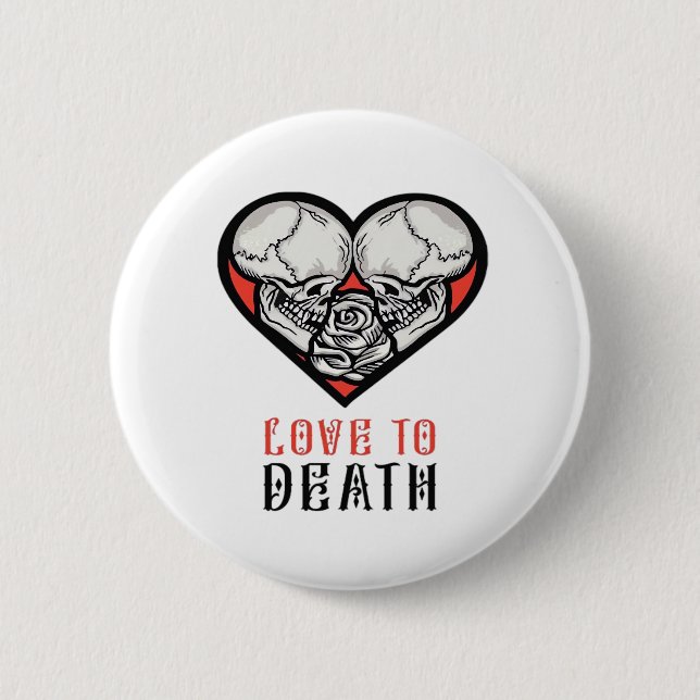 Aesthetic Valentines Till Death Do Us Part 6 Cm Round Badge (Front)