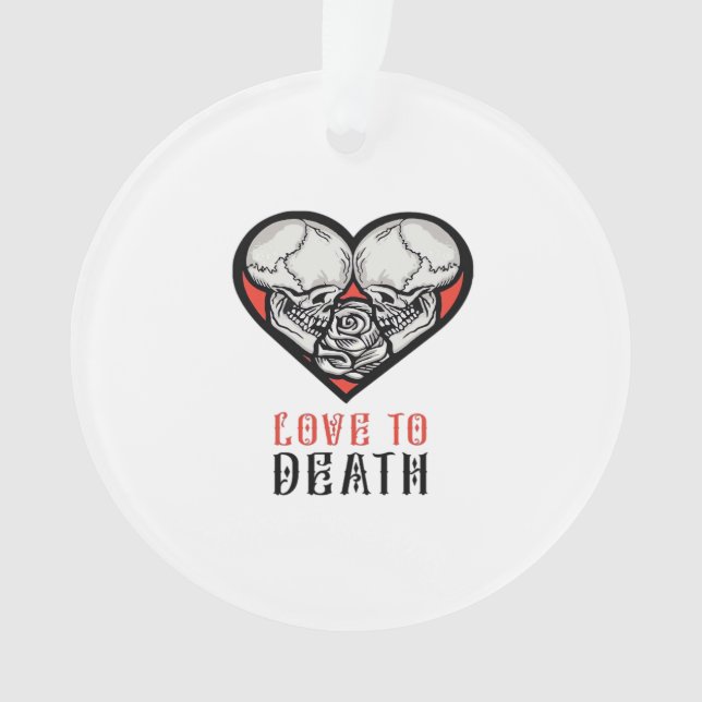 Aesthetic Valentines Till Death Do Us Part Ornament (Front)