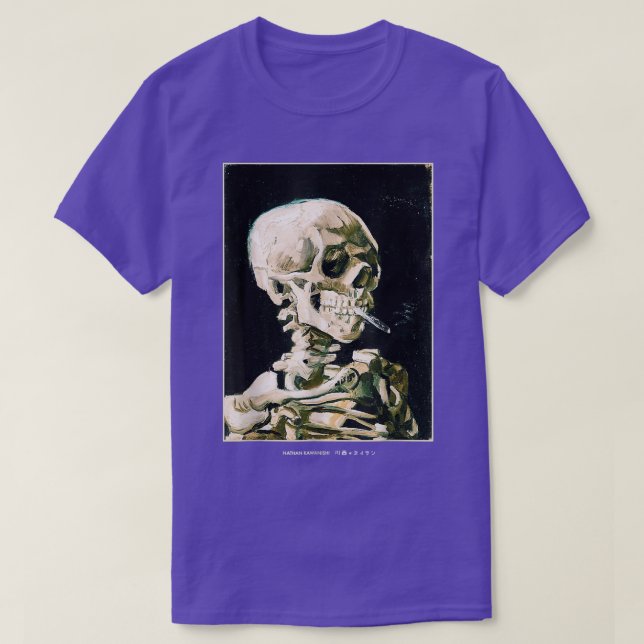 Aesthetic Van Goghss Skeleton Streetwear Fashion G T-Shirt (Design Front)