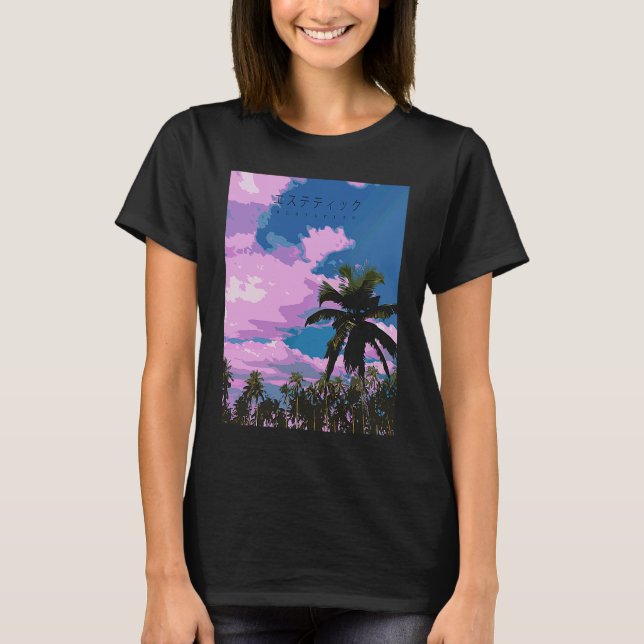 Aesthetic Vaporwave Retrowave T-Shirt (Front)