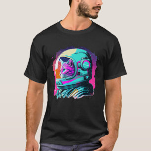 Aesthetic Vaporwave Space Cat 80s 90s Astronaut  1 T-Shirt