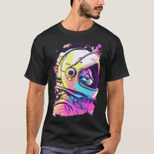 Aesthetic Vaporwave Space Cat 80s 90s Astronaut  1 T-Shirt