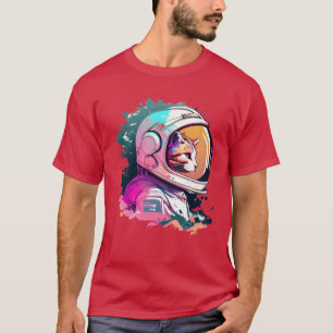 Aesthetic Vaporwave Space Cat 80s 90s Astronaut fu T-Shirt