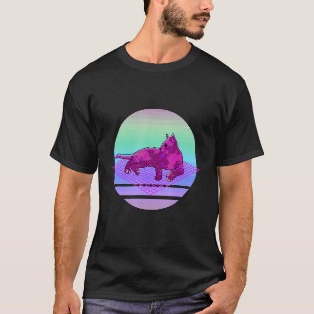 Aesthetic Vapour Retro Synthwave Inspired Ca T-Shirt (Front)