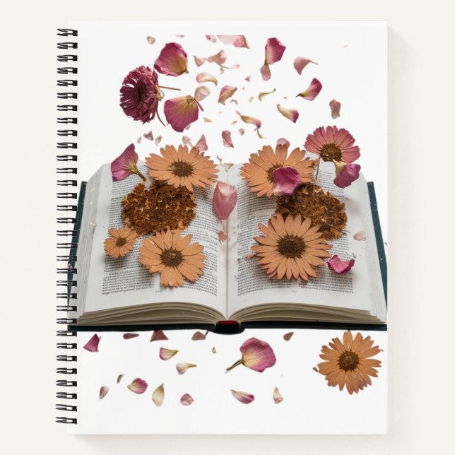 Aesthetic Vintage Pressed Flower Journal – Whimsic (Front)