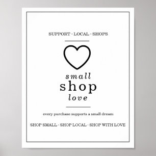 Aesthetic Wall Art Poster small shop love